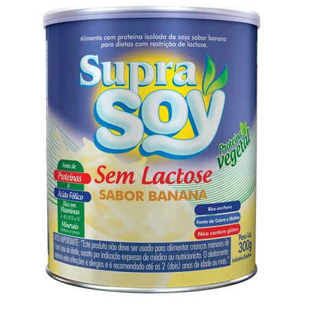 Alimento-em-Po-SupraSoy-Sem-Lactose-Sabor-Banana---300g