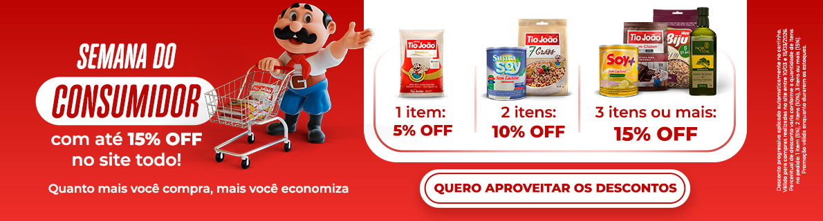 Semana do Consumidor 5%, 10% e 15% OFF