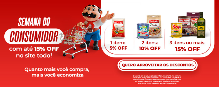 Semana do Consumidor 5%, 10% e 15% OFF